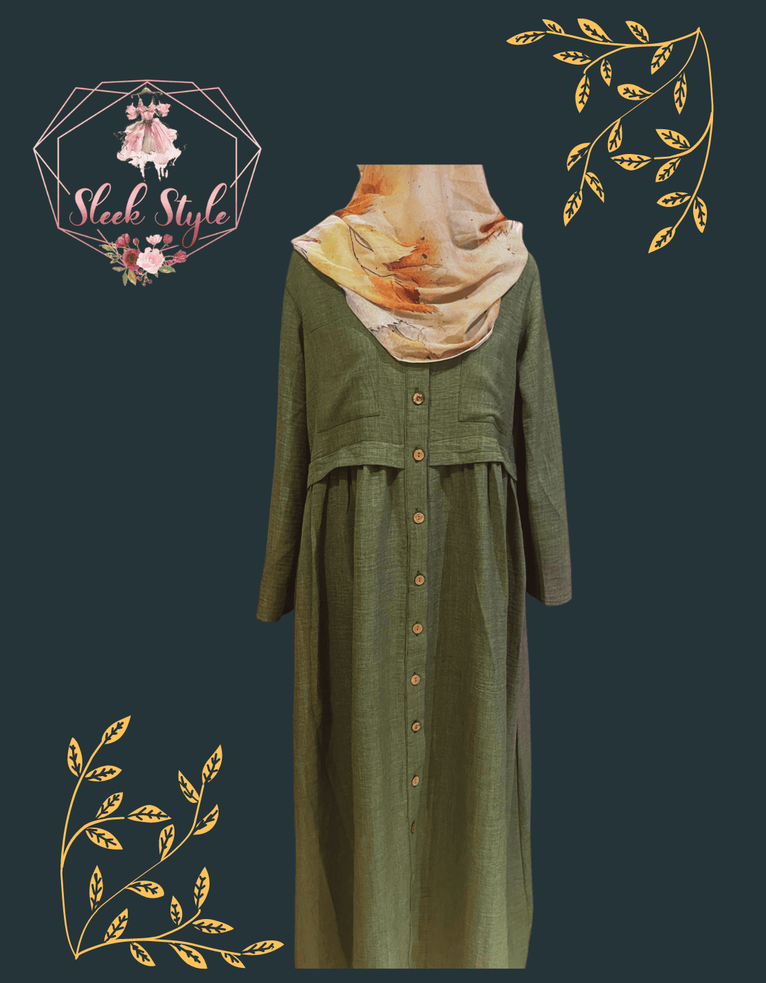 Green Linen Dress