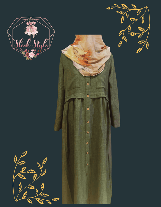 Green Linen Dress