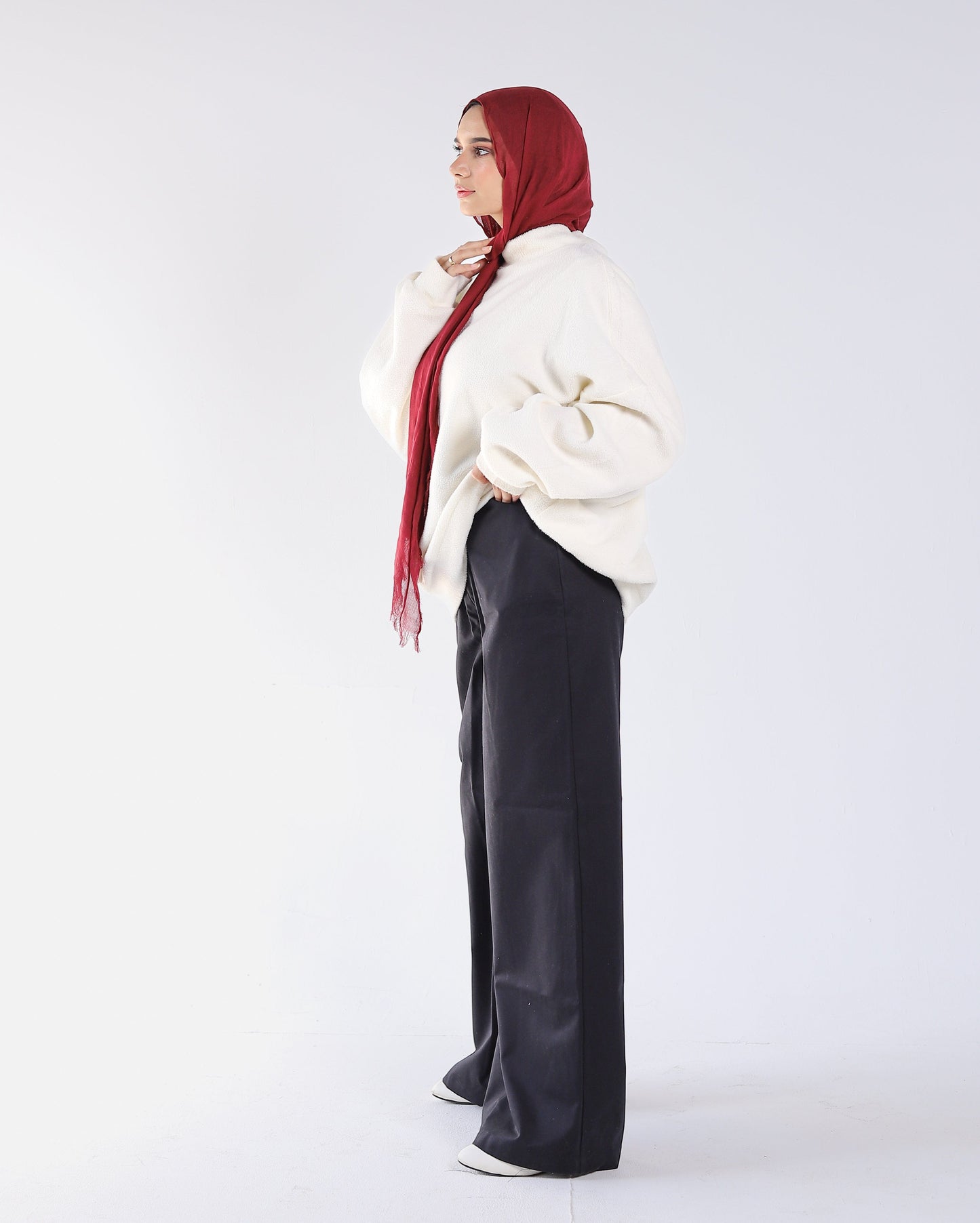 Black Wide cut pants- High Waist