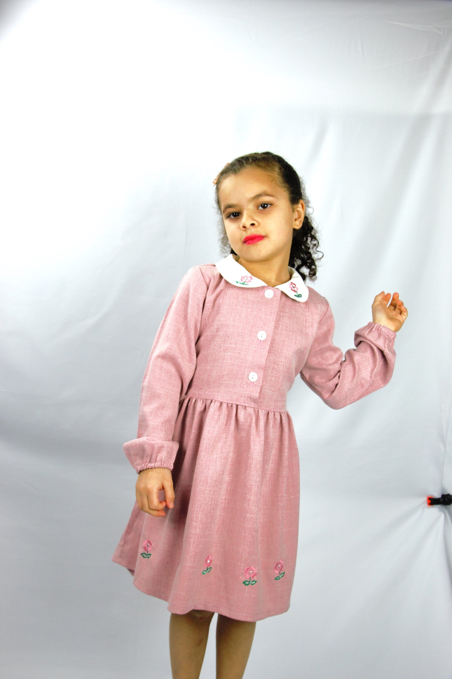 Linen Pink- Kids dress